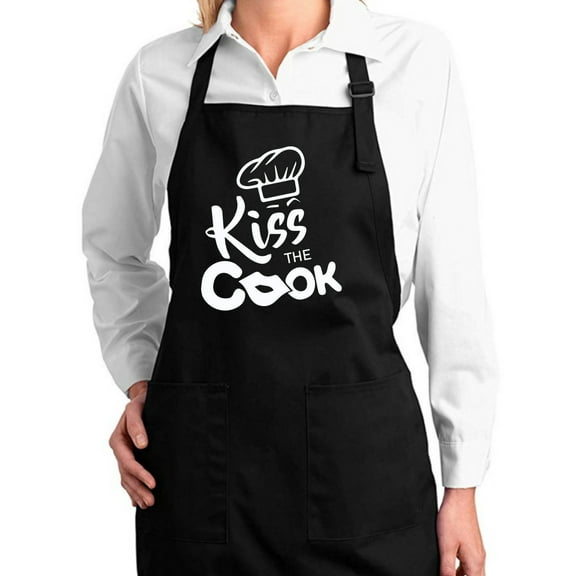 Wild Bobby, The Cook | Unisex Kitchen Utility Cooking Apron, Black, Small