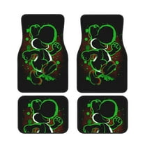 Mario Car Floor Mats 4pc Set Anti Skid Vehicle Floor Mat Car Carpet For Front Rear Seats Universal Auto Interior Accessories