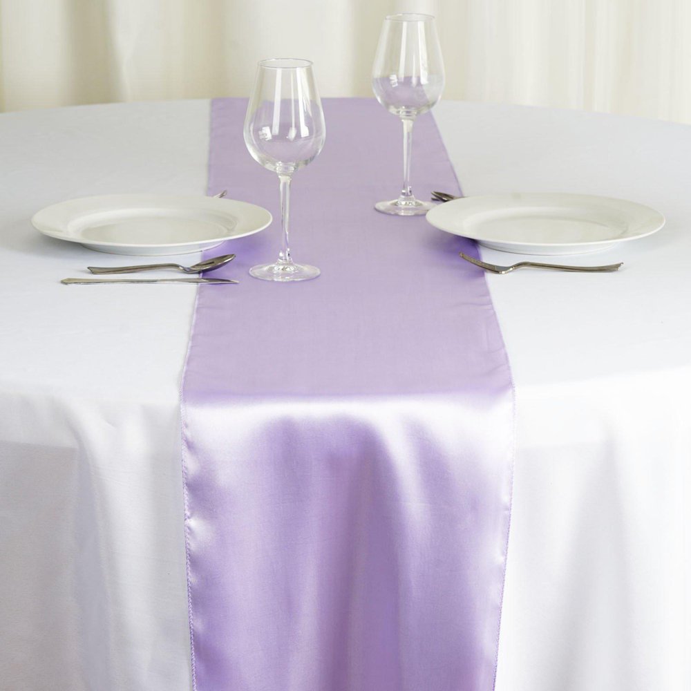 12"x108" Lavender Satin Table Runner