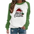 thumbnail image 2 of Qiopertar Mode Femmes Imprimé Col Rond Pull Manches Longues Blouse Confortable Chandail en Molleton Liquidation Livraison Gratuite à Moins de 5$ jusqu'à 90 % de Réduction, 2 of 6