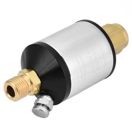 

3.5In Convenient Easy To Clean Aint Water Filter 1/4 Npt Oil Water Separator For Spray Air Tools 1/4 Npt Inlet And Outlet