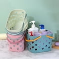 thumbnail image 4 of Plastic Organizer Storage Basket Hollow Cleaning Caddy with Handle Toiletry Caddy Basket College Dorm Room Essentials, 4 of 18