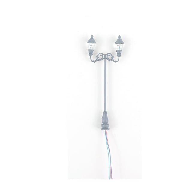 tredstone Mini Landscape Streetlight Prop Simulation Light Model Miniature Lamp Props Scene Layout Decoration Lighting Decor Accessories Gray/Warm white