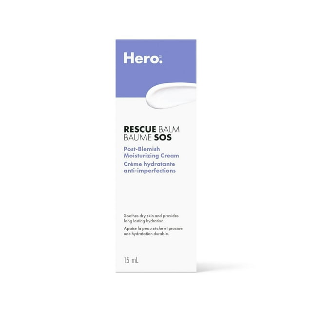 Hero Rescue Balm Post-Blemish Cream – Moisturizing & Soothes Dry, Sensitive Skin, Hydrating Formula, Dermatologist Tested, 15ml