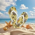 thumbnail image 4 of FUIALDOLG Boys' Beach Sandal Cute Raccoon Sunflower Print Trendy Slip-on Flip-Flop Sandals for Swim Pool Size 10, 4 of 7