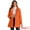 Orange, variant on DARING DIVA Women's Peter Pan Collar Double Breasted Winter Trench Coat Light Grey Blue M