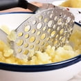 thumbnail image 3 of Heavy Duty Stainless Steel Potato Masher Wooden Cooking Utensils Set Cooking Utensils Holder for Countertop Cooking Utensils Set with Holder Cooking Utensils Set Stainless Steel Pots Cooker Set, 3 of 3