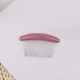 thumbnail image 4 of 3 Pieces Luxury Fashion 10 Teeth Hair Side Combs French Comb Glossy Series Side Hair Combs Curved Hair Clip Combs Hair Accessory for Women and Girls, Glossy Orange, Glossy Gray, Glossy Pink, 4 of 5