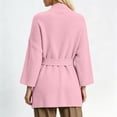 thumbnail image 4 of Vynhevius Women's Midi Length Cardigan Sweater Knit Solid Belted Waist Open Front Casual Long Sleeve Outerwear Tops, 4 of 7
