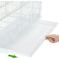 thumbnail image 5 of 30-inch Stackable Bird Cage for Parakeets, Cockatiels, Conures | Spacious Flight Cage with Slide-out Tray & 2 Wooden Perches - White, 5 of 7