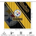 thumbnail image 2 of Pittsburgh 4 Pcs Shower Curtain Set with Non-Slip Rug, Toilet Lid Cover and Bath Mat, Shower Curtain with 12 Hooks, Waterproof Football Shower Curtains for Bathroom Decor, 2 of 6