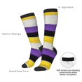 thumbnail image 5 of Womens Non-Binary Pride Flag Knee High Socks Comfy Thermal Boot Long Socks, 5 of 7
