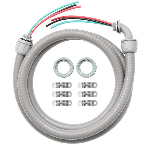 Kit de látigo eléctrico AC DWALE, conducto flexible de 1/2 pulgada y 1,8 m