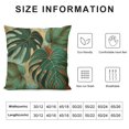 thumbnail image 5 of COMIO Teal Green Leaf Lumbar Pillow Covers Summer Tropical Monstera Leaves Plant Decorative Pillow Cases Botanical Throw Pillows Modern Home Decor For Sofa Couch Outdoor White, 5 of 5