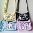thumbnail image 3 of Sanrio-Bolsos de mensajero de Pu de dibujos animados para niños, bolsos de hombro informales, mochilas de Anime Kawaii, Tote estampado de doble cara, bolsa impermeable, 3 of 4