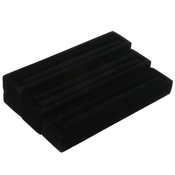Soporte de Joyería Yinane Organizador de Almacenamiento Bandeja 3 Piezas Negro