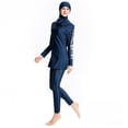 thumbnail image 1 of BKQCNKM Muslim Swimsuits for Women, Burkini Sets for Women, Full Body Swimsuit for Women, Hijab Swimsuits for Women, Full Body Rash Guard Women, Blue L, 1 of 4