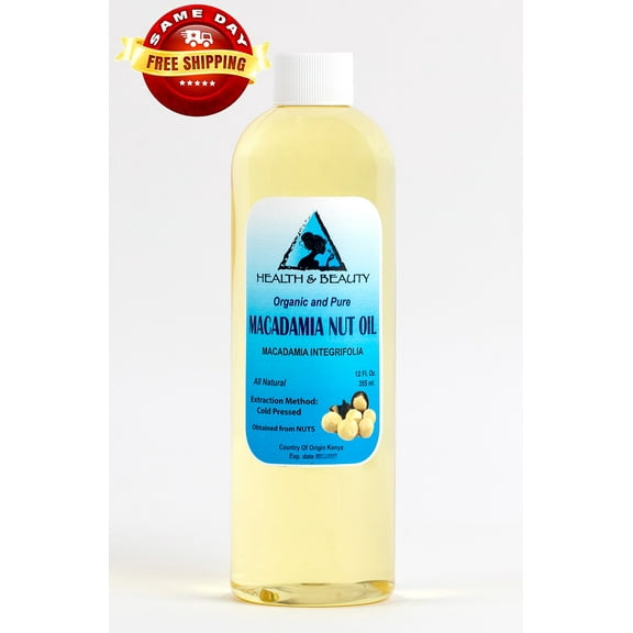 MACADAMIA NUT OIL ORGANIC CARRIER COLD PRESSED 100% PURE 12 OZ