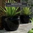 thumbnail image 2 of Red Lantern Large 20" Porcelain Fishbowl Black Planter, 2 of 6