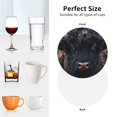 thumbnail image 6 of Gaeub Majestic Black Yak Print 4 Pcs Leather Coasters for Drinks ,Drink Coasters Sets,Drink Table Cup Coasters for Living Room Kitchen Coffee Decor-Round Shape, 6 of 6