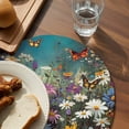 thumbnail image 3 of Spring Floral Round Placemats Set of 2 for Dinning Tables,Heat-proof Braided Table Mats 15 Inch,Colorful Daisy Summer Botanical Butterfly Washable Place Mat for Kitchen Restaurant Party Table Decor, 3 of 9