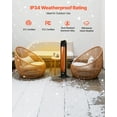 thumbnail image 4 of VEVOR Infrared Heater, 1500W Electric Space Heater with Remote Control & 3 Speeds & 24H Timer & Multiple Security Protections, Indoor/Outdoor, 4 of 9