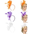 thumbnail image 3 of Lady Flower Fascinator Hat 1920s Gatsby Bridal Headband Cóctel Naranja Sunnimix Diadema de mujer, 3 of 8