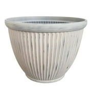 Southern Patio 7009344 15 in. dia. Resin Westland Patio Planter - Wheat
