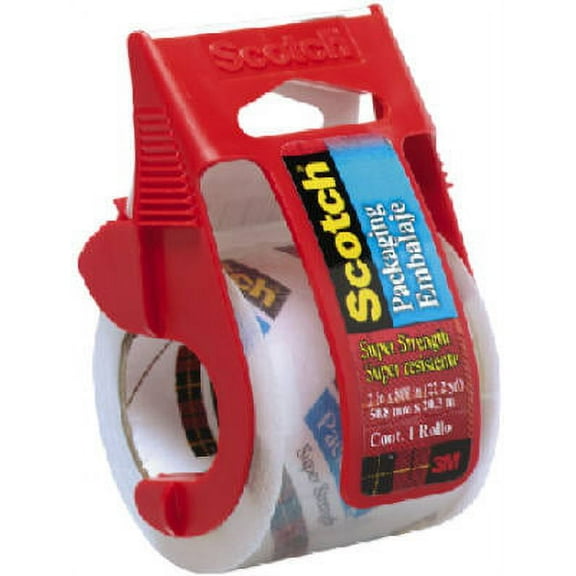 Scotch 142 Heavy Duty Shipping Packaging Tape with Dispenser, 2" x 800", Clear