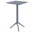 thumbnail image 3 of Compamia Sky Maya Square Bar Set with 2 Barstools Dark Gray, 3 of 4