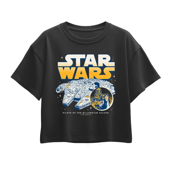 Star Wars - Han Chewy Millennium Falcon - Youth Girls Boxy T-Shirt