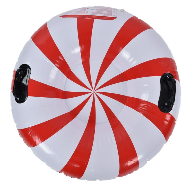 Tube de Neige Gonflable, Tube de Neige en PVC Rouge+blanc Résistant aux Impacts et à l'Abrasion pour l'Extérieur pour le Ski