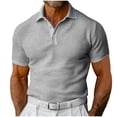 thumbnail image 1 of T-Shirt à Manches Courtes pour Hommes Grande Taille avec Col - Coupe Ajustée, Polyester, Décontracté, 1 of 6