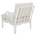 thumbnail image 5 of SAFAVIEH Kazumi Glam Accent Armchair with Cushion, White, 5 of 11