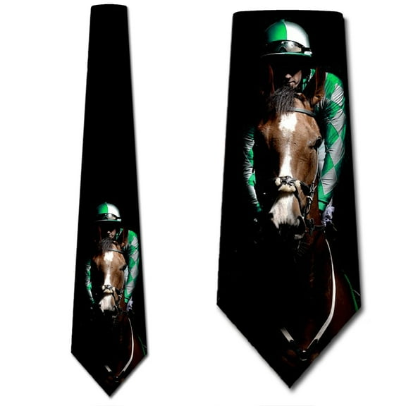Horse Racing Ties Mens Animal Equestrian Jockey Necktie by Three Rooker