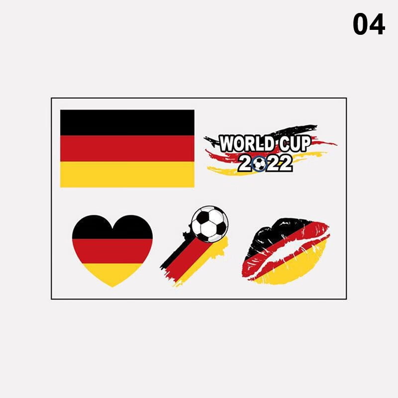 1Sheet Football Cup Tattoo National Flags Temporary Tattoos Football