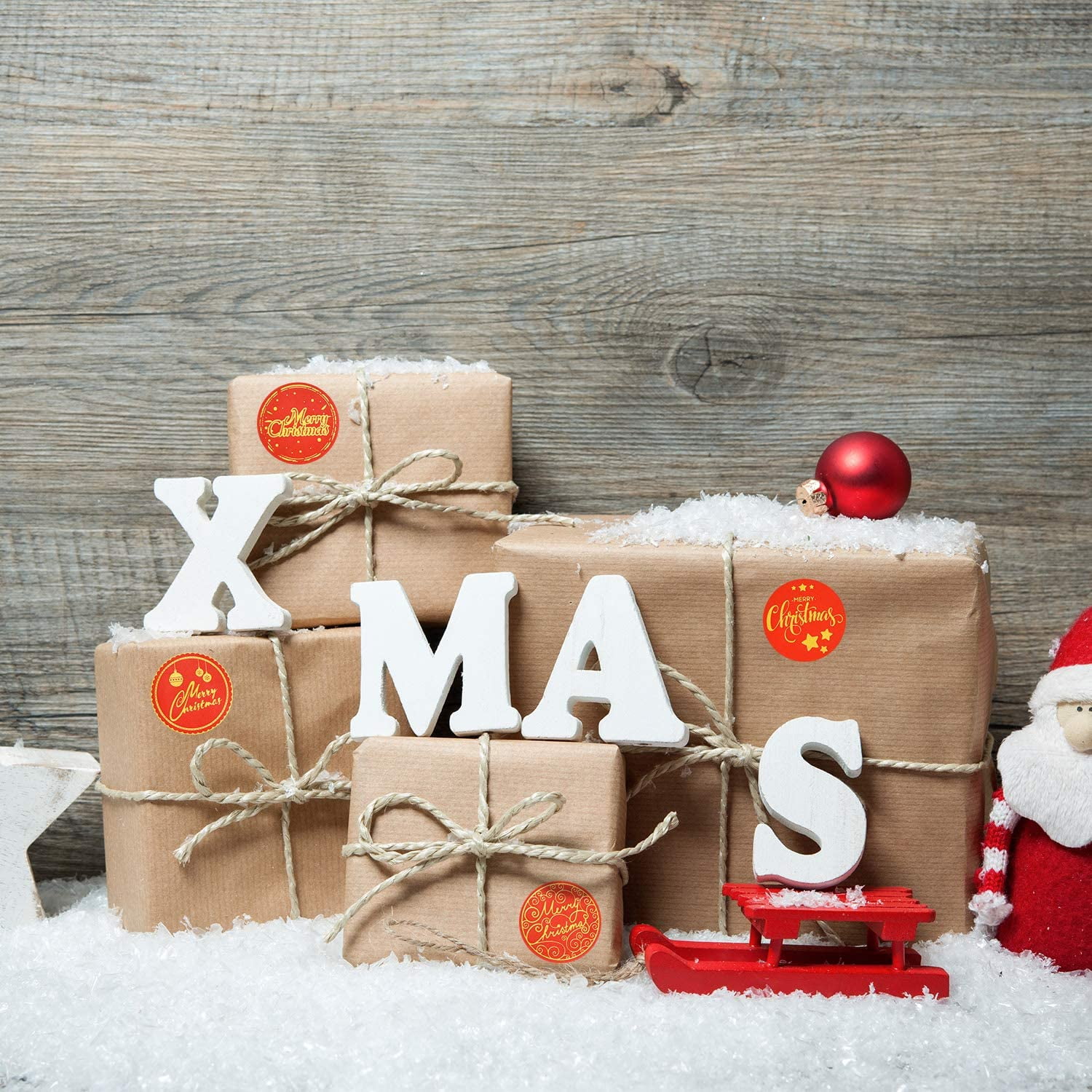 Merry Christmas Stickers Roll (500 Count) – Holiday Round Labels For Gifts, Cards & Decor