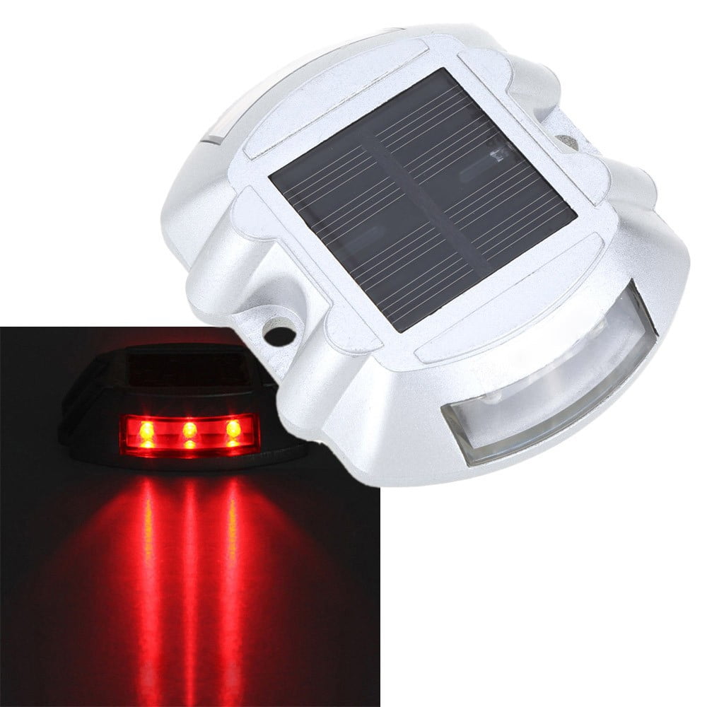 1 Pack Solar LED Pathway Driveway Lights Dock Path Step Road Safety Markers DY 