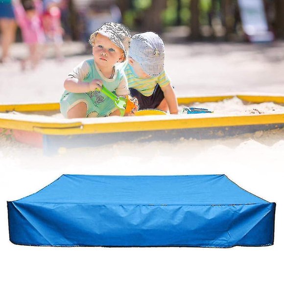 Housse de Bac à Sable avec Cordon, Housse Carrée Antipoussière pour Bac à Sable de Plage, Bac à Sable Imperméable pour Piscine