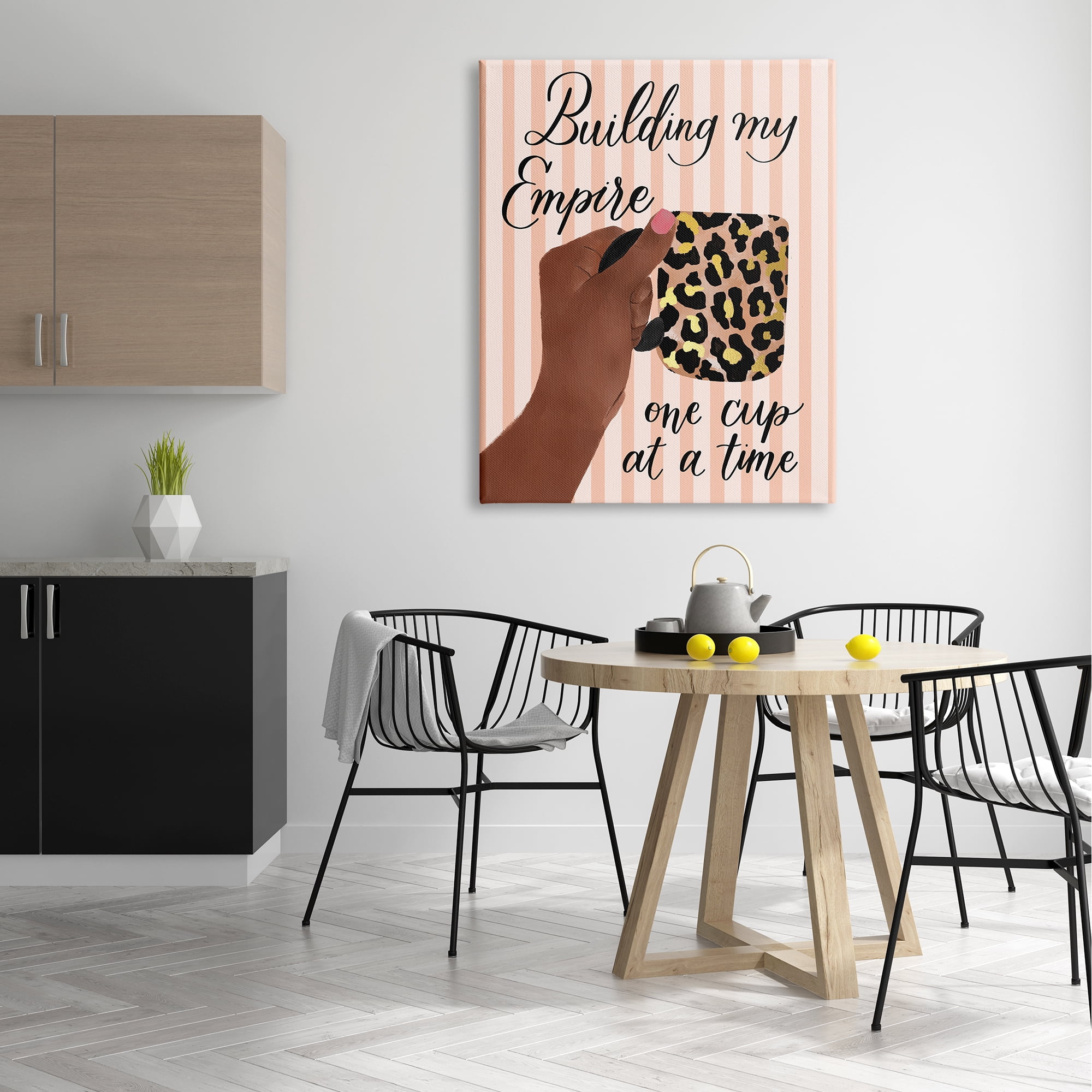 Stupell Industries Building My Empire Leopard Coffee Mug Motivational Phrase,36 x 48, Design by Hey Bre! Creative Studio