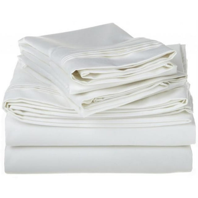 Egyptian Cotton 1000 Thread Count Solid Sheet Set Full-White