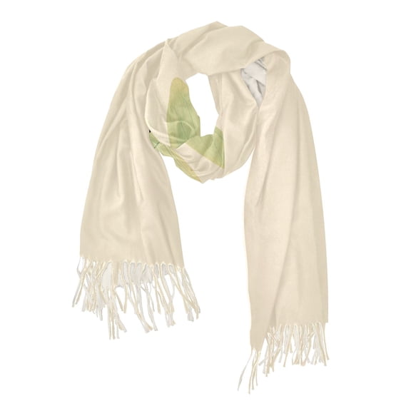 Concise Background Leaves Soft Stylish Scarf 86.6''x30.7'' Lightweight and Warm, Breathable