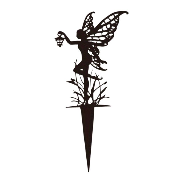 Estacas de estatua para jardín de hadas, accesorio de metal, adorno de estaca para jardín al aire libre Estilo C