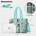 thumbnail image 5 of Teacher Tote Bag,Green Boston Terrier and Flower Teacher Utility Tote Bag,Large Work Tote Bags for Women with Multiple Pockets,Top Zipper Closure,13.8x10.6x6.7 Inch, 5 of 5