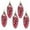 Red, variant on ievspot 5Pcs Christmas Plastic Pine Cone Ornament Colorful Shiny Glitter Christmas Tree Hanging Decoration DIY Accessories Home New Year Party Decoration