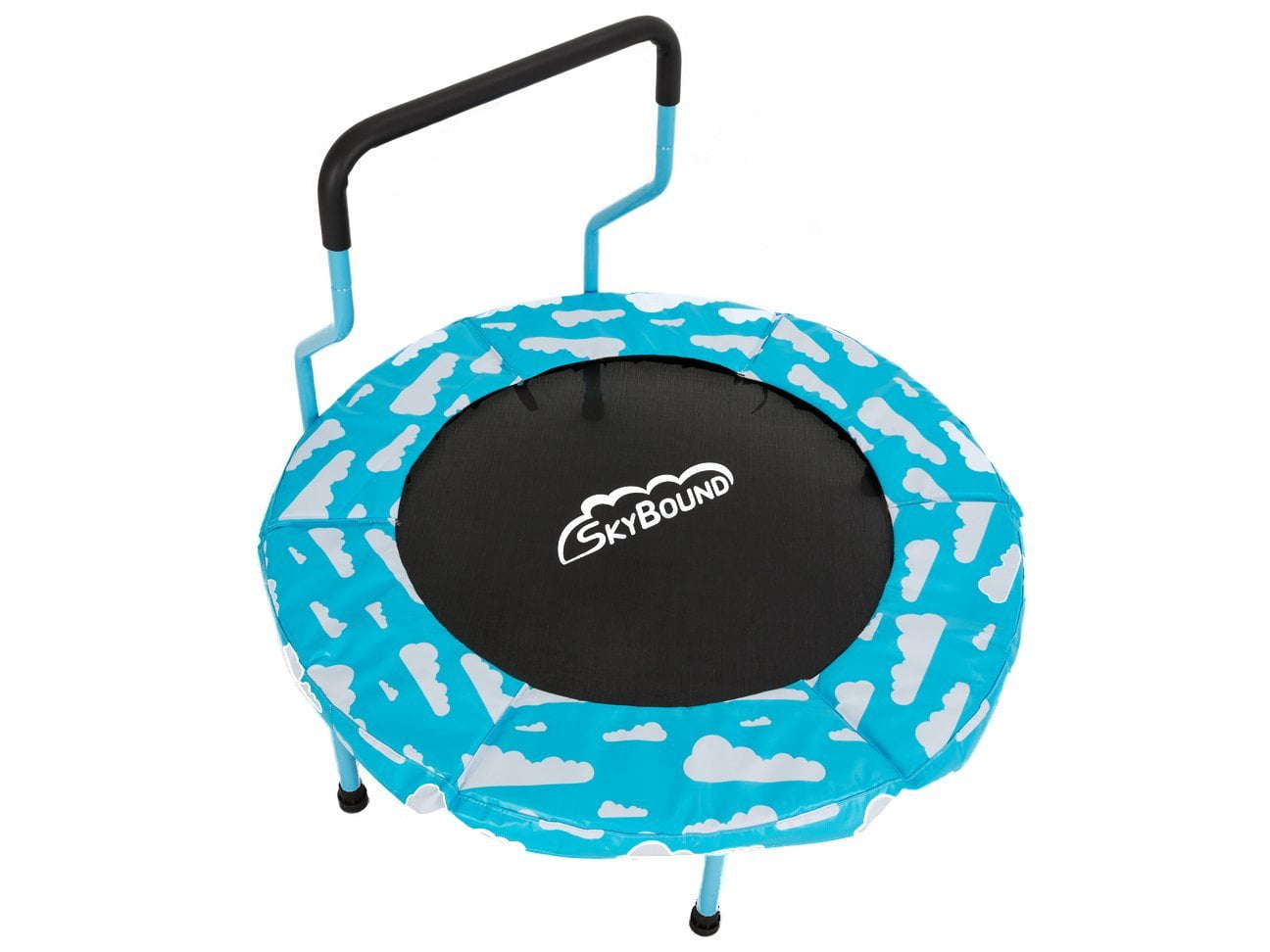 SkyBound Mini4 40Inch Mini Trampoline, with Clouds, Blue