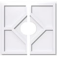 thumbnail image 1 of Ekena Millwork CMP28EY2-07000 28 Pouces x 7 Pouces Carré ID Embry Architectural Grade PVC Contemporain Médaillon de Plafond - 2 Pièces, 1 of 1