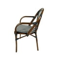 thumbnail image 6 of Black and White with Arms, French Bistro Patio Dining Chair by Chivari, 2 Chair Bundle by Chivari, 6 of 10