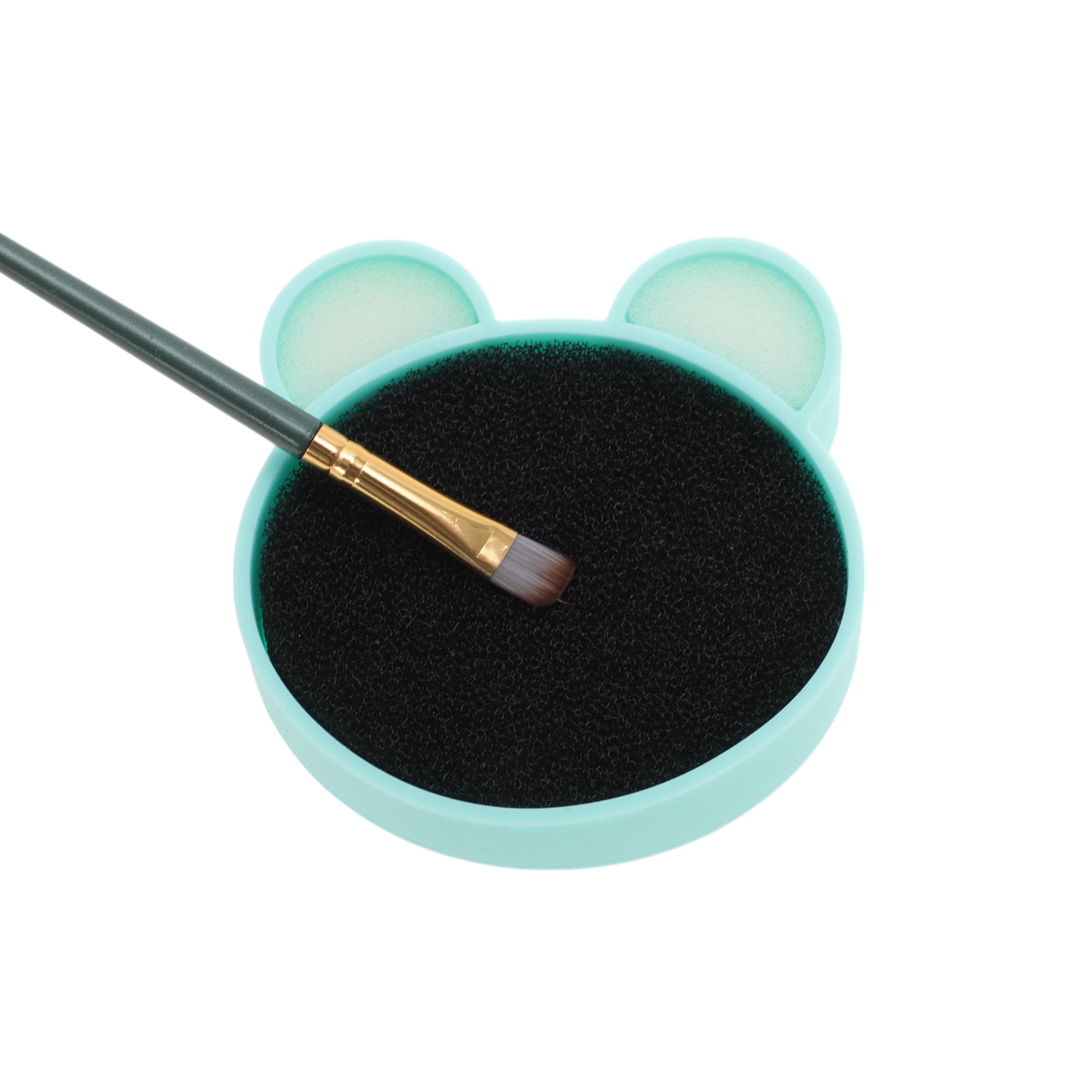 Unique Bargains 1pc Portable Makeup Sponge Brush Cleaner for Quick Color Changes Green