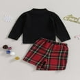 thumbnail image 4 of Girls‘ 2 Piece Set  Christmas Long Sleeve Tops and Plaid Skirt, 4 of 9